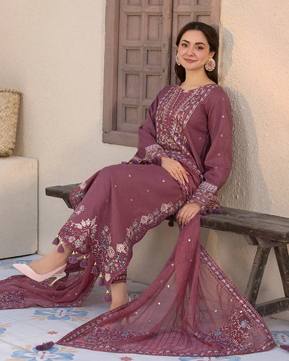 Jade 3PC Lawn Sequence Embroidered Suit | RCB-4619